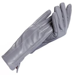 White Leather Women's Gloves, Genuine Leather, Cotton Lining Warm, Fashion Leather Gloves, Warm Winter Gloves -2226