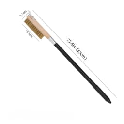 Pizza Oven Brush Copper Stove Brush Bristle Brass Wood Long Handle Grill Cleaning Oven Brush for Small Oven Kitchen Tool