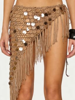 Women's Summer Beach Crochet Shawls Wraps Fishnet Sequin Tassel Hip Scarf Hollow Out Cover Ups Bikini Clubs