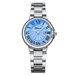 LANCARDO Quartz Calendar Dial Stainless Steel Couples Waterproof Watch Roman Dial Stereo Detachable Strap Casual Business Watch