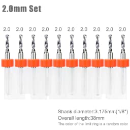 XCAN 10pcs 0.1-3.175mm PCB Drill Bit 3.175 Shank Micro Carbide Drill Bit Set For Printed Circuit Board Wood Modeling