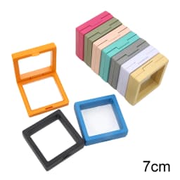5Pcs 3D Floating Frame Jewelry Display Stand Shadow Box Ring Pendant Holder Stone Presentation Case Gift Box