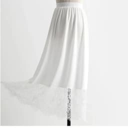 Chinese Style High Waisted Lining Petticoat Long Pleated Skirt Maxi Bottom Ladies White Black Lace Skirt for Hanfu