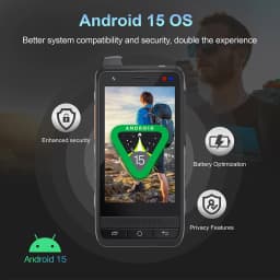 ANYSECU W400 PDA Resistente Con Walkie Talkie PoC Zello IP65 Smartphone Android 15 4350mAh 4G Rango Global Walkie Talkie NFC