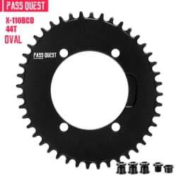 PASS QUEST X110BCD AERO Narrow Wide Chainring for R3000/4700/5800/6800/DA9000 Chainwheel BLACK Gravel Folding Bike Available