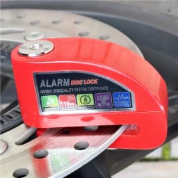 Waterproof Motorcycle Alarm Lock Bike Security Anti-theft Lock Motorbike Mountain Bike Disc Brake Lock + Bag + 1.5m Reminder Rop