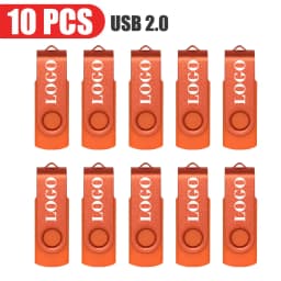 10pcs/lot USB 2.0 USB Flash Drive Flash Memory Card 32GB Pendrive 64GB Usb Stick 4GB 8GB 16GB Memory Stick U Disk Free Logo