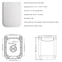 Camper Gravity Water Inlet With Magnetic Cover RV Fresh Water Fill Hatch Inlet Filter Lockable RV Water Inlet Cover Trailer Tank