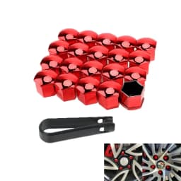 20/60pcs 17/19/21mm Wheel Nut Bolt Head Cover Cap Protective Bolt Caps Exterior Decoration Protecting Bolt Rims Screws Plugs