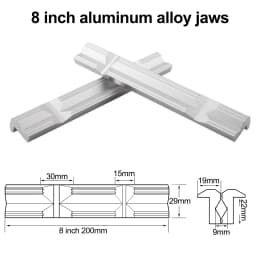 1 Pair V-clip CNC Milling Steel Vise Hard Jaw Fixture V-Type Jaw Aluminum Alloy 4 Inch 5 Inch 6 Inch 8 Inch V-clip