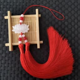 Plastic/Resin Lotus Sash Pendant Hanfu Accessories Double Tassels Streamer Waist Hanging Tassels Waist Ornament Ethnic Fashion
