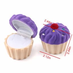 1PCS Mini Velvet Ring Box Creative Jewelry Case Holder Ring Earring Display Box for Wedding Proposal Engagement Birthday Gift