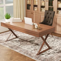 HOMCOM Machine Washable Area Rug, 4'x6' Vintage Oriental Medallion Distressed Rugs for Living Room, Non-Slip Low Pile Boho Carpet for Bedroom Dining Room, Soft Printed Floor Mat, Tan