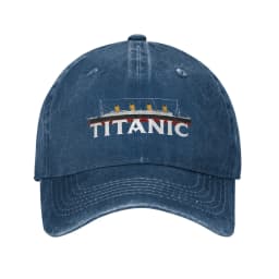 Classic Titanic Ship 1912 Atlantic Ocean Sink Sea Disaster Poster Baseball Cap for Men Distressed Denim Washed Headwear Hats Cap