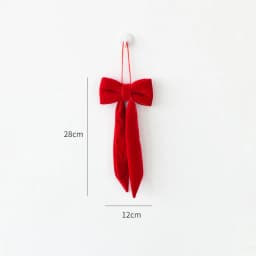 2.5cm Christmas Gift Box Decoration Bow Christmas Red Velvet Satin Ribbon Bow Handmade Christmas Tree Wreath Garland Pendent