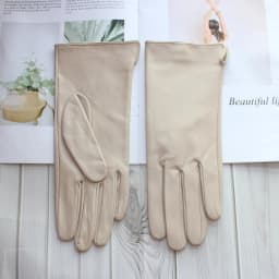 New Ladies Sheepskin Touch Screen Gloves Single Leather Thin Unlined Classic Solid Color Versatile Straight Driving Gloves