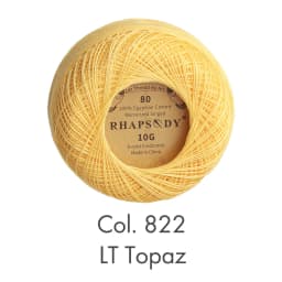 Rhapsody Premium Size 80 Cotton Crochet Thread 100% Egyptian Mercerized Singed 13 Colors 10G Tatting Needlepoint Bobbin Lace
