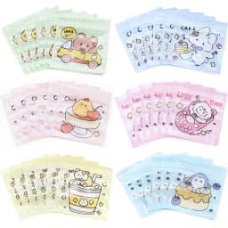 20pcs/lot 10X11cm Cute Ziplock Bag Multiolor Plastic Candy Snack Pouches Cartoon Pattern Reusable Jewelry Gifts Packaging Bags