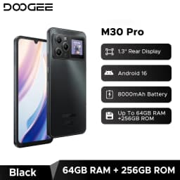 Global Version DOOGEE M30 Pro Smartphone 1.3'' Rear Display 8000mAh 6.88'' Screen 8GB RAM 256GB ROM Gemini Al Android 16 NFC