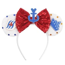Cartoon Cute Mouse Ears 25th Anniversary Commemoration DIY Mouse Ears Magic Cruise Sparkle Bow DIY Headwear Adults Hairbands