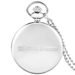 Simple Fullmetal Alchemist Quartz Silver Pocket Watch Edward Elric Anime Clock Design Pendant Cosplay Fans Necklace Chain Gifts