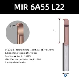 KaKarot MIR Boring Cutter for Threading Coated Carbide Mini Internal Lathe Turing Tool Copying Small Hole Tungsten Steel Alloy