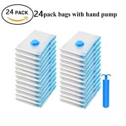 5/12/48PCS Vacuum Storage Bags For Clothes,Bedding,Space Saving Bags Storage Vacuum Seal Packet,Folding Compressed Organizer Bag