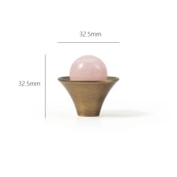 Tinyhob Vintage Antique Bronze Spotted Stone Kitchen Cabinet Furniture Handle with Base / Brass Cupboard Pull Shoe Cabinets