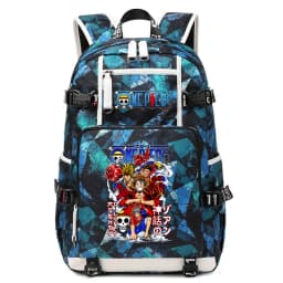 Anime Luffy Print Casual School Backpack Large Capacity Student Bookbag for Boys and Girls Travel Sport