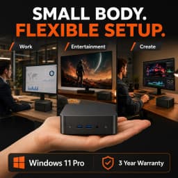 Mini PC – Windows 11 Pro, Intel N105/i9-10980HK, 16/32GB, WiFi6+BT5.2, 4K HD, Gaming/Office/Study