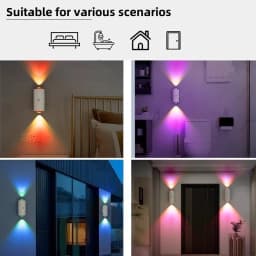 LED Night Lights Motion Sensor RGB Ambient Light Magnetic USB Rechargeable Party Corridor Closets Double-head Sunset Wall Lamp