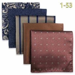 5 PCS Luxury Mens Pocket Square Set Handkerchief Assorted Paisley Floral Print Striped Hanky Suit Gentlemen Wedding Gift Vintage