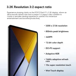 POCO Pad X1 Global Version 11.2" 3.2K 144Hz Display, Snapdragon 7+ Gen 3, 8850mAh Battery, 13MP Camera, Octa-core CPU Tablet,