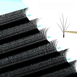 NATUHANA W Lashes Extension L LU(M) Curl Individual Mink YY Lashes 3D W-shaped Volume Fan Eyelash Extension