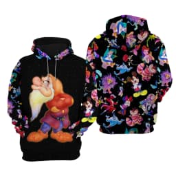 2024 Spring and Autumn 3D Printing Grumpy Dwarf New Men's Pullover Women's and Children's Cosplay Large Fashion Zipper Hoodie