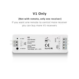 MJJC V1 LED Dimmer 12V 24V 36V 5V 8A RF 2.4G Wireless Touch Remote LED Push Dimer Siwtch for 2835 COB Single Color Strip Light