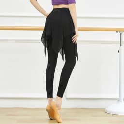 Mini Dance Skirts Women Irregular Ballet Gymnastics Training Clothes Chiffon Black Skirt Elastic Waist Y2k Harajuku New