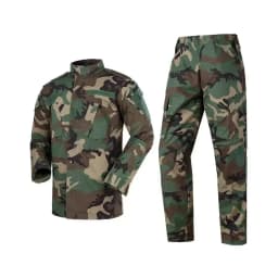 2026 Tactical Camo ACU Uniform Men 2Pcs Set Durable Wear-Resistant Training Security Duty Uniforms