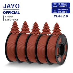JAYO Updgrade 2.0 PLA+ 3D Filament 1.75mm PLA Plus 3D Printer Filament Neatly Wound 3D Filament PLA For FDM 3D Printer 5 Rolls