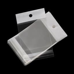 100pcs OPP Hanging Jewelry Storage Bags Clear Self-Adhesive Bags for Rings Earrings Bracelet Necklace Jewelry Display Packaging