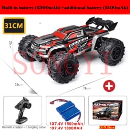 50 or 80KM/H Rc Cars 1/16 Off Drift Road 4WD with LED 2.4G Waterproof Remote Control Monster Truck for Adults and Kids Toy Gift