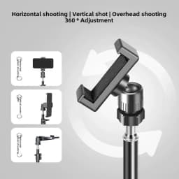 160cm Live Broadcast Tripod Landing Type Camera Anchor Selfie Light Frame Metal Thermometer Phone Holder
