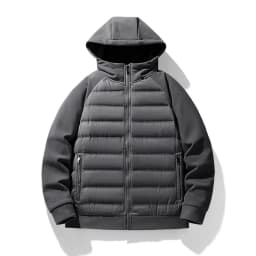 Lightweight Knitted Hooded 90 White Duck Down Coat Couple Loose Warm Down Jacket Men Women Autumn Winter Daily Casual Outerwear