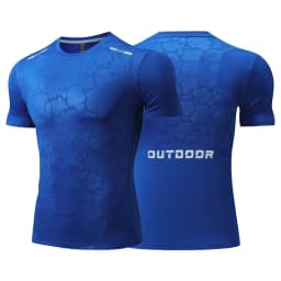 Men Running Compression T-shirt Dry Fit Short Sleeve Sport Tees Male Gym Fitness Jogging Sweatshirt Homme Athletic Shirt Tops