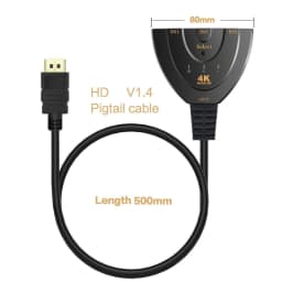 HDMI-compatible Switch 4K*2K 60hz 3D Mini 3 Port 1.4b 4K Switcher Splitter 1080P 3 in 1 out Port Hub for DVD HDTV Xbox PS3 PS4
