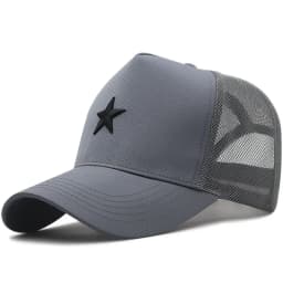 Big Head Men Women Mesh Baseball Caps Star Embroidery Trucker Hat Plus Size 57-60cm 61-65cm