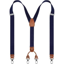 2.5cm 4 Clips Suspenders Clips for Men Y-Back Jeans Hook Buckle Adjustable Pant Braces Straps for Shirt Suit Pants Suspender