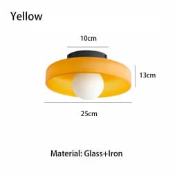 Modern Vintage Glass Ceiling Light Hallway Balcony Kitchen Light Bedroom Ceiling Light Multi-Colored Glass