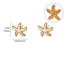 Vintage Summer Starfish Stainless Steel Stud Earrings For Women Simple Star Shell Earrings Stud Ocean Party Jewelry Gift 2025