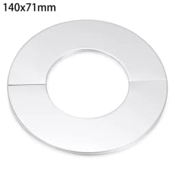 Black Shower Faucet Decorative Cover Chrome Finish Stainless Steel Wall Flange Water Pipe Wall Covers Bathroom Faucet Accessory